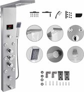 6 in 1 Douche Paneel | Douche Toren | Douchekop | LED | | Neerslag / Regen / Massage | RVS | Douchepaneel | Bodyjets | Badkamer Accessoires