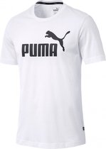 PUMA ESS Logo Tee Shirt Heren - Puma White