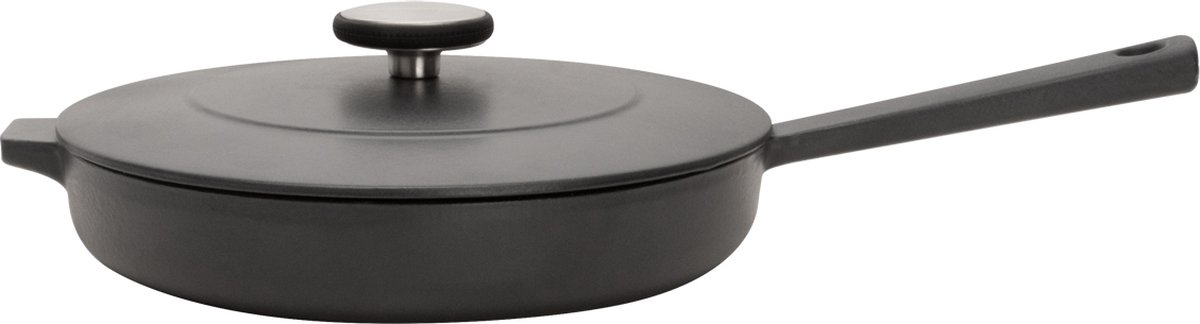 Solido koekenpan 26 cm met deksel gietijzer - alle warmtebronnen