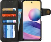 KHAZNEH Xiaomi Redmi Note 10 /Poco M3 Pro Hoesje Bookcase Wallet Zwart