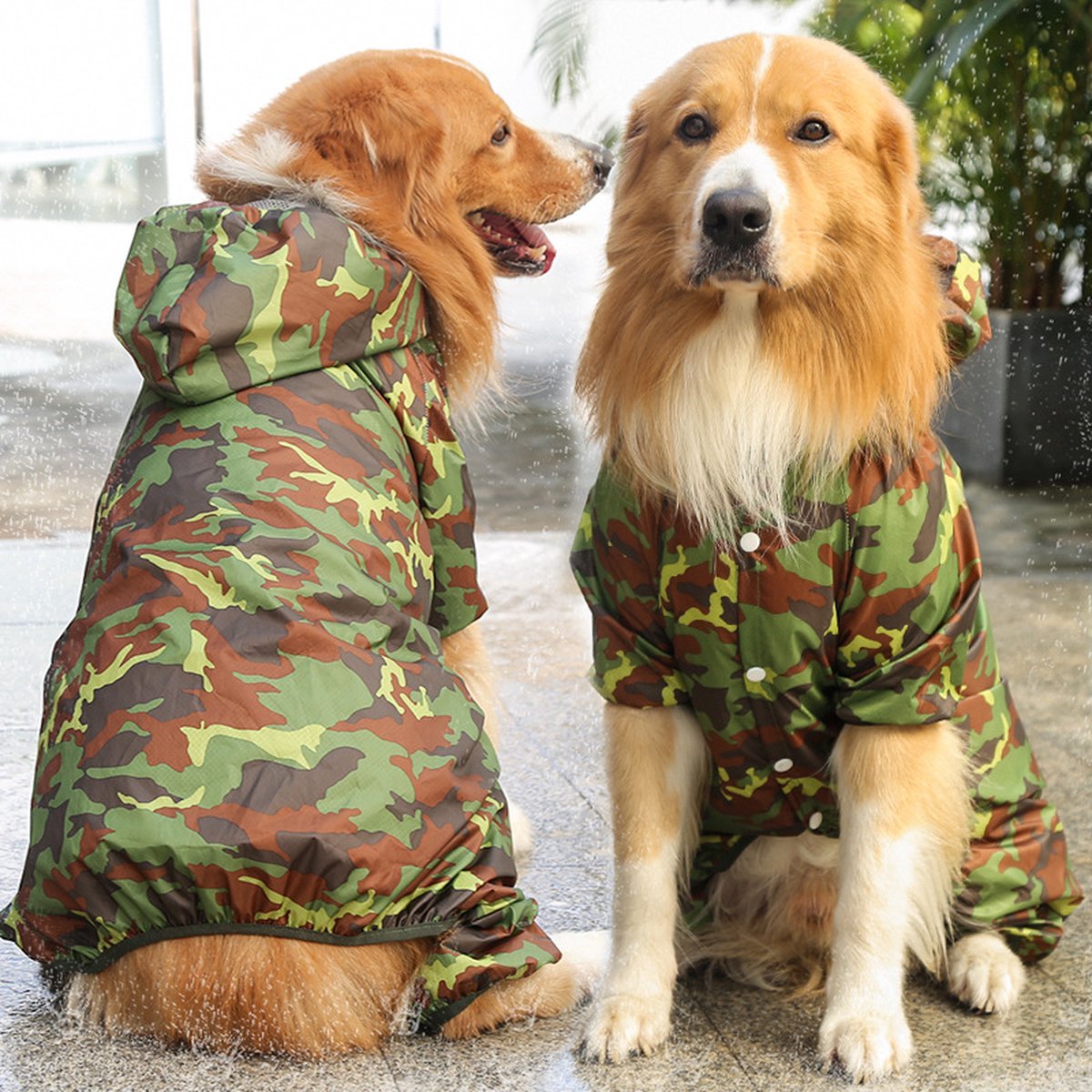 Depressie sirene Benadering Camouflage regenjas voor de hond maat 4XL | bol.com
