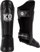 KO Fighters - Scheenbeschermer - Kickboksen - Kickmachine - Zwart - S