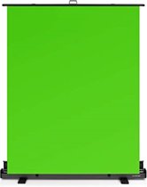 Excelimage - Professioneel Pull-Down Green Screen-achtergrond - 1,80 x 1,50 m. - Automatisch vergrendelend met kreukbestendige groene stof - voor gamestreaming, live video-opname, tik-tok, Yo