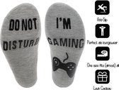 Gaming sokken grijs - Anti slip - Gamer cadeau - Vaderdag - Valentijnsdag - Verjaardag