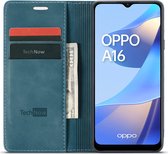 Oppo A16 / A16s / A54s Hoesje - Book Case Slimline Blauw