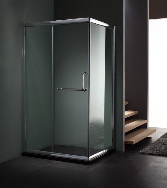 Douchecabine met schuifdeur 100x80 cm Rechthoekig