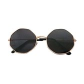 Freaky Glasses® – Festival Bril – Rave Zonnebril – UV400 - Ronde Hoeken - Dames – Heren - Zwart Goud