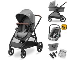 Maxi-Cosi Zelia S Trio 3-in-1 Kinderwagen - Inclusief autostoeltje en luiertas - Grey