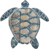 Schildpad hout blauw M