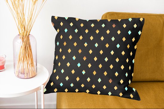 Coussins décoratifs - Oreillers Salon - 60x60 cm - Motifs - Or - Diamant