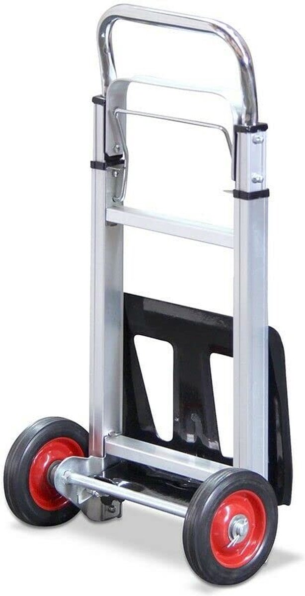 Opvouwbare Heavy Duty aluminium industriële steekwagen lichtgewicht metalen stalen steekwagen met wielen Verplaatsbare trolley voor meubels apparaten en het tillen van zwaar bouwmateriaal