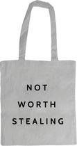 The ODD BAGS- Not Worth Stealing - Tas/Tote Bag - Blauw - Organic.