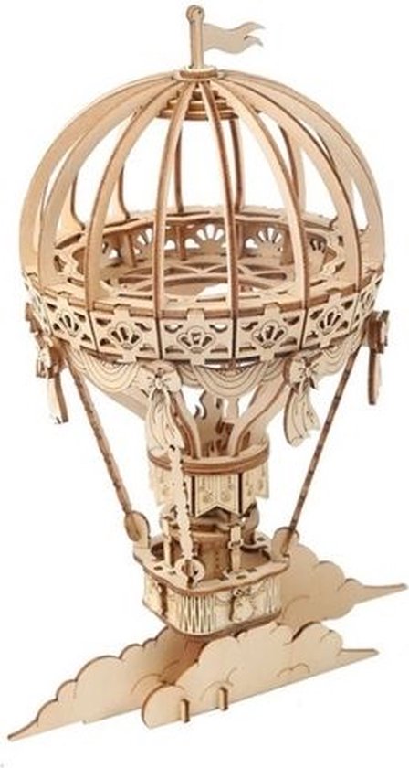 Robotime – Montgolfière en bois 3D – Maquettes en bois – Kit de  construction – Pour