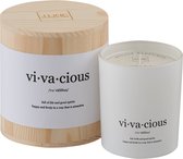 Scented candle vivacious white/natural small-30h