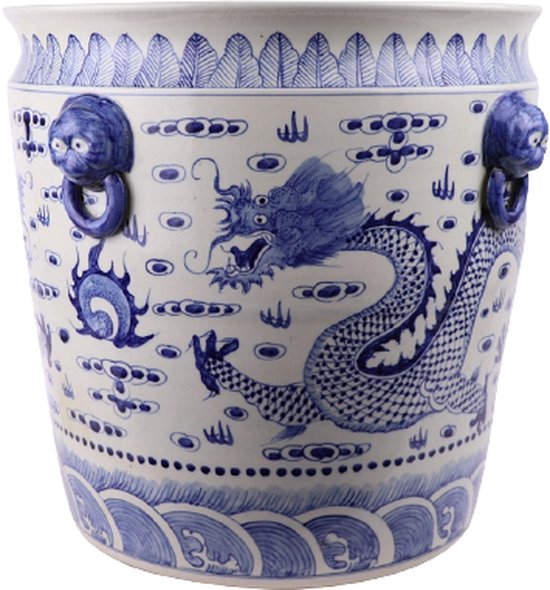 Allergisch Collectief Integraal The Ming Garden Collection | Chinees Porselein | Grote Porseleinen Bloempot  Met Draak... | bol.com