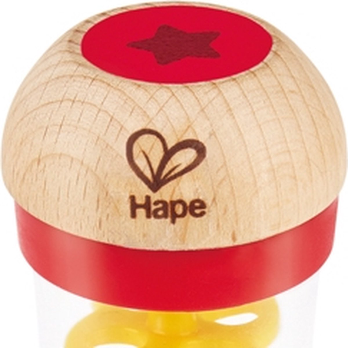 Hape Regenmaker Rood - Houten Rammelaar en Sensorisch Babyspeelgoed vanaf 0 Maanden — afbeelding 10