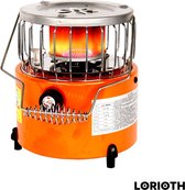 LORIOTH® Camping Kachel/kooktoestel - Multifunctioneel - 2000W - 2 in 1 - Koken - Ijsvissen - Verwarming - Wandeling - Oranje