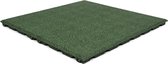 Terrastegels rubber | 4 stuks | Per 1 m² | Groen | 50x50cm | Dikte 2,5cm