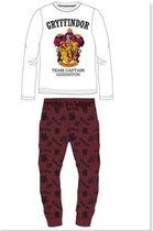 Harry Potter "Hogwarts" Team Captain Quidditch Pyjama kids series 152 wit/bordeaux rood