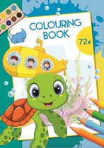 Colouring Book - Kleurboek - Onderzeeër - Onder water wereld - Schildpad - 72 Pagina's