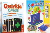 Qwirkle Cards - Vier op een Rij -  Vier op een Rij (Pocket spel) Set - Spel - Spellen - 2 Pack