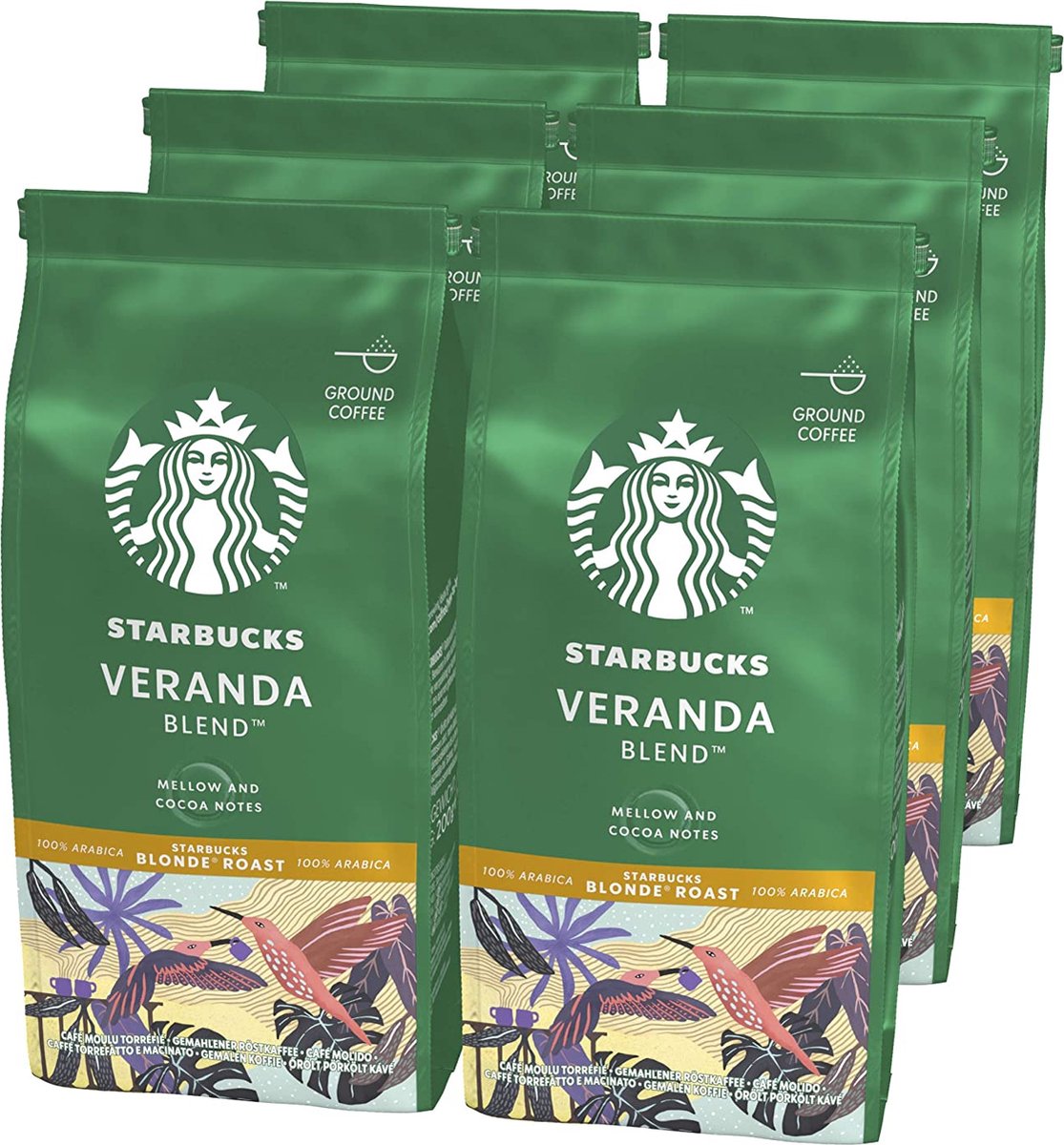 Starbucks® Veranda Blend™ Blonde® Roast Gemalen Filterkoffie - 6 x 200 gram