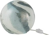 J-Line Lamp Dany Strepen Rond Glas Blauw-Groen Small