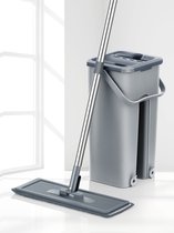 2-in-1 Dweil & Swiffer-Dweilset-Dweil Met Emmer-Mop-Duster-Inclusief Emmer-Inclusief 5 Microvezeldoeken-Alles in één Dweilsysteem