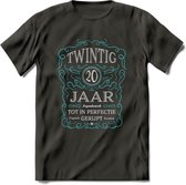 20 Jaar Legendarisch Gerijpt T-Shirt | Lichtblauw - Grijs | Grappig Verjaardag en Feest Cadeau Shirt | Dames - Heren - Unisex | Tshirt Kleding Kado | - Donker Grijs - 3XL