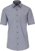 Casa Moda Overhemd korte mouw blauw gewerkt (Maat: 3XL)