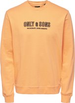 Only & Sons Dirk Trui - Mannen - oranje - wit