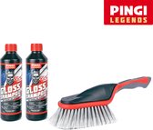 Pingi Car Care Schoonmaakset met Activebrush autoborstel en Autoshampoo - Poetspakket- Voordeelset