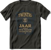 20 Jaar Legendarisch Gerijpt T-Shirt | Royal Blue - Ivoor | Grappig Verjaardag en Feest Cadeau Shirt | Dames - Heren - Unisex | Tshirt Kleding Kado | - Donker Grijs - M