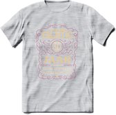 80 Jaar Legendarisch Gerijpt T-Shirt | Oud Roze - Ivoor | Grappig Verjaardag en Feest Cadeau Shirt | Dames - Heren - Unisex | Tshirt Kleding Kado | - Licht Grijs - Gemaleerd - L