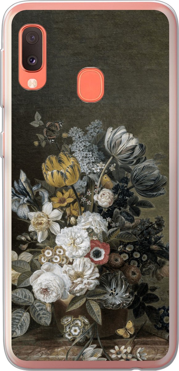 Telefoonhoesje Geschikt voor Samsung Galaxy A20e hoesje - Stilleven met bloemen - Oude meesters - Schilderij - Siliconen Telefoonhoesje Telefoonhoesje
