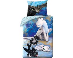 foto van How to Train your Dragon Dekbedovertrek Dragon Puppies 140x200cm - kussensloop 70x90cm