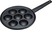 Kitchencraft Hapjespan Aebleskiver 20,5 Cm Gietijzer Zwart