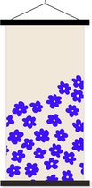 Porte-affiche avec affiche - Affiche scolaire - Bloem - Blauw - Motifs - 90x180 cm - Lattes noires