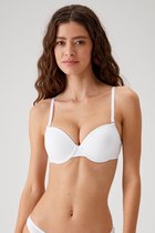 Viuma Vrouw Wit 601561 Push up Beha Voorgevormde Micro Beugel Bh Dagelijks Comfort Hoogwaardig Kwaliteit