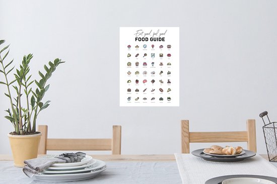 Stickers muraux - Cuisine - Nourriture - Nourriture - 30x40 cm - Film Adhésif - Cadeau pour femme