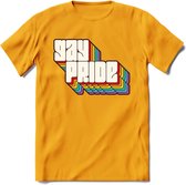 Gay Pride T-Shirt | Grappig LHBTIQ+ / LGBTQ / Gay / Homo / Lesbi Cadeau Shirt | Dames - Heren - Unisex | Tshirt Kleding Kado | - Geel - S