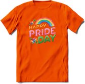 Pride Day | Pride T-Shirt | Grappig LHBTIQ+ / LGBTQ / Gay / Homo / Lesbi Cadeau Shirt | Dames - Heren - Unisex | Tshirt Kleding Kado | - Oranje - S