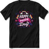 Pride Day | Pride T-Shirt | Grappig LHBTIQ+ / LGBTQ / Gay / Homo / Lesbi Cadeau Shirt | Dames - Heren - Unisex | Tshirt Kleding Kado | - Zwart - L