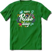 Pride Day | Pride T-Shirt | Grappig LHBTIQ+ / LGBTQ / Gay / Homo / Lesbi Cadeau Shirt | Dames - Heren - Unisex | Tshirt Kleding Kado | - Donker Groen - XXL