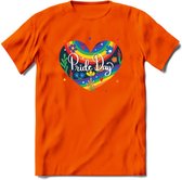 Pride Day | Pride T-Shirt | Grappig LHBTIQ+ / LGBTQ / Gay / Homo / Lesbi Cadeau Shirt | Dames - Heren - Unisex | Tshirt Kleding Kado | - Oranje - M