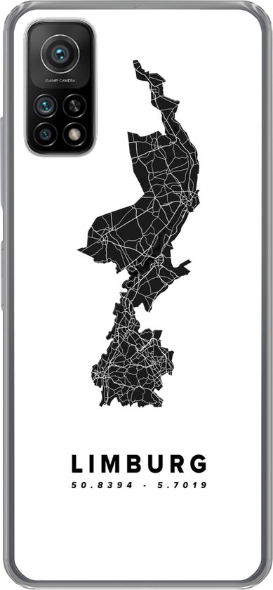 Xiaomi Mi 10T 5G - Limbourg - Pays- Nederland - Carte routière - Coque en Siliconen