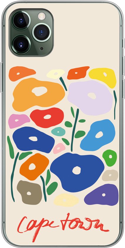 Telefoonhoesje Geschikt voor iPhone 11 Pro Max hoesje - Bloem - Abstract - Zuid Afrika - Siliconen Telefoonhoesje Telefoonhoesje