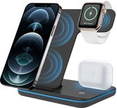 SAMMIT 3-in-1 Draadloze Oplader 15W - Wireless charger - Fast Charger - Voor iPhone, iWatch & AirPods  - Apple - Samsung – Android