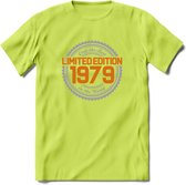 1979 Limited Edition Ring T-Shirt | Zilver - Goud | Grappig Verjaardag en Feest Cadeau Shirt | Dames - Heren - Unisex | Tshirt Kleding Kado | - Groen - XL