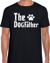 The Dogfather t-shirt zwart - heren - Honden liefhebber cadeau shirt - Vaderdag cadeau S